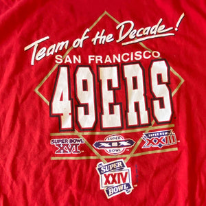 Vintage 1989 San Francisco SF 49ers Team of the Decade TSHIRT - Size Medium