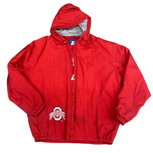 Load image into Gallery viewer, Vintage 90s OSU The Ohio State University Buckeyes Full Zip STARTER JACKET Puffer - Size Medium/Large