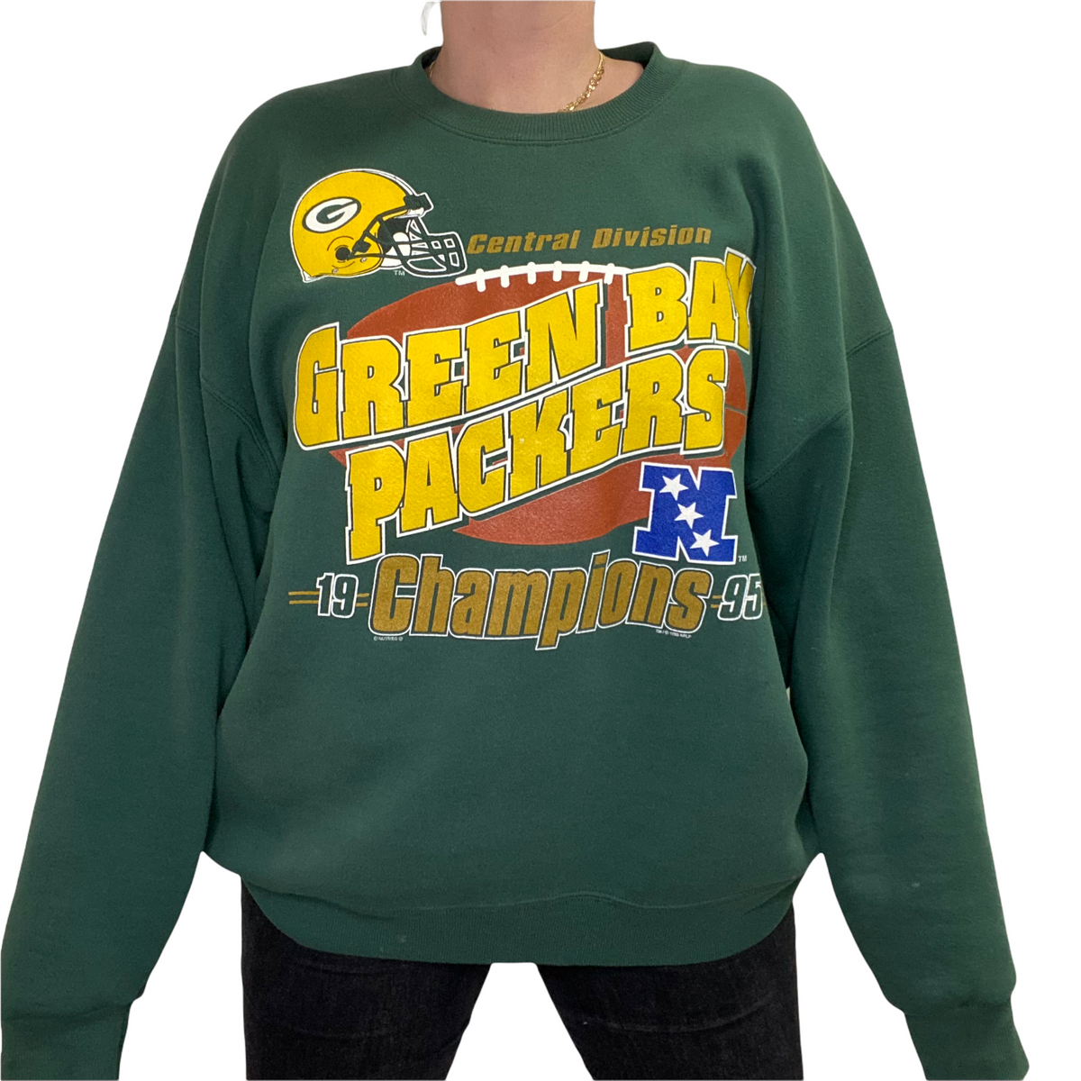 1996 GREEN BAY PACKERS NFC CENTRAL DIVISION CHAMPIONS SWEAT TOP XL -  Classic American Sports