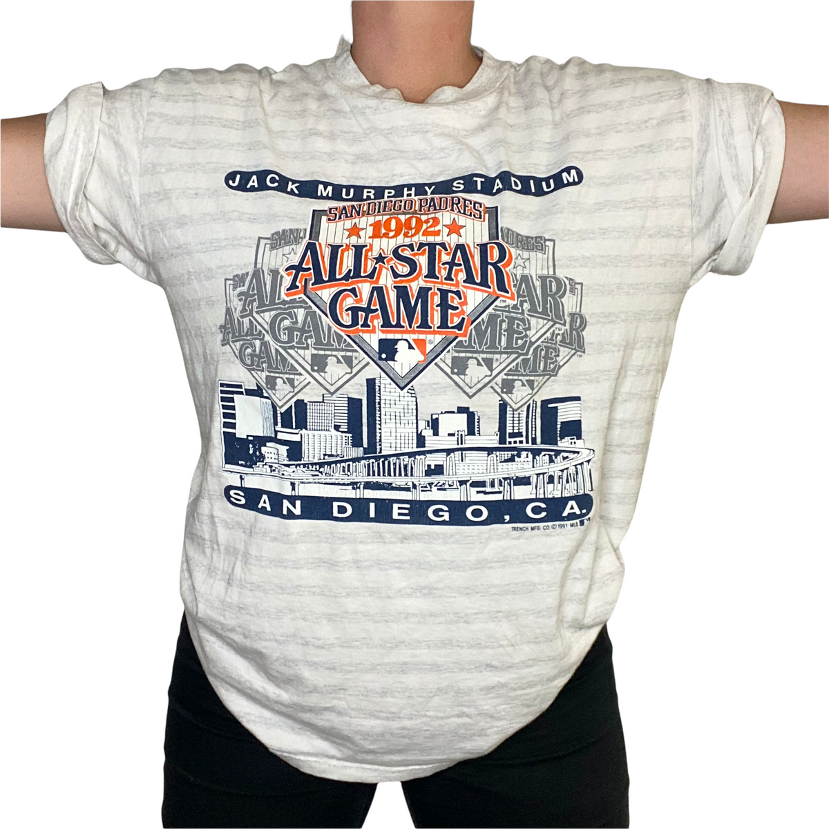 Vintage 90s 1992 San Diego Padres MLB All Star Game Single Stitch Tshirt  Medium