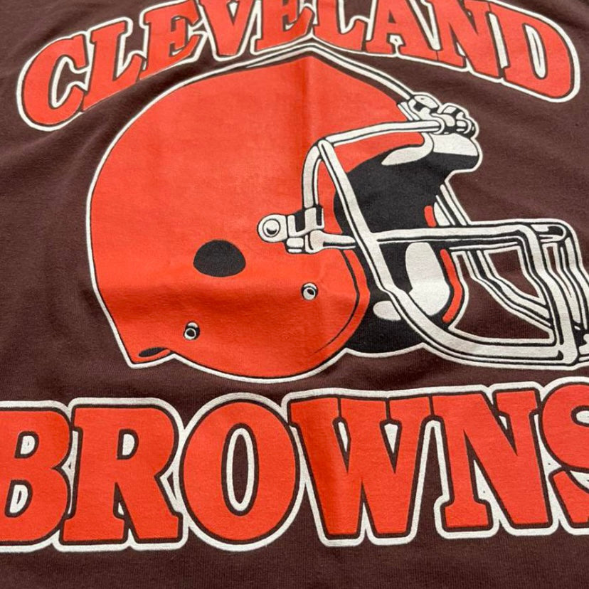 Vintage Late 80s-Early 90s Cleveland Browns Helmet Tshirt - M