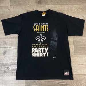 Vintage 1993 New Orleans Saints Monday Night Football Party TSHIRT - M