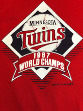 Load image into Gallery viewer, Vintage 1987 Minnesota Twins World Champs Trench Crewneck - M