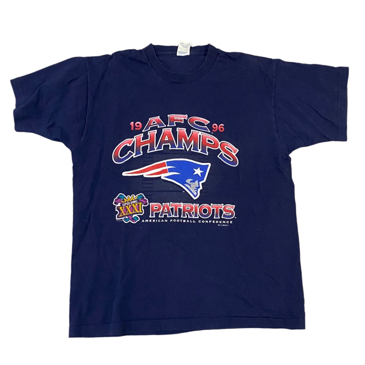 Vintage 1996 New England Patriots AFC Champs TSHIRT XL Rad Max Vintage