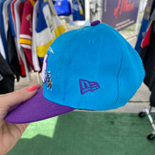 Load image into Gallery viewer, Vintage 1990s Charlotte Hornets New Era KIDS SNAPBACK HAT - Youth!