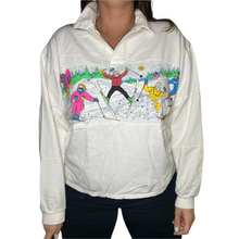 Load image into Gallery viewer, Vintage 1980s Neon Ski Collared Sweatshirt from Chet's Head Turner - M