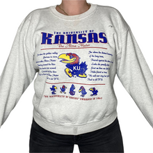 Load image into Gallery viewer, Vintage 1990s University of Kansas Jayhawks Alma Mater Crew - L