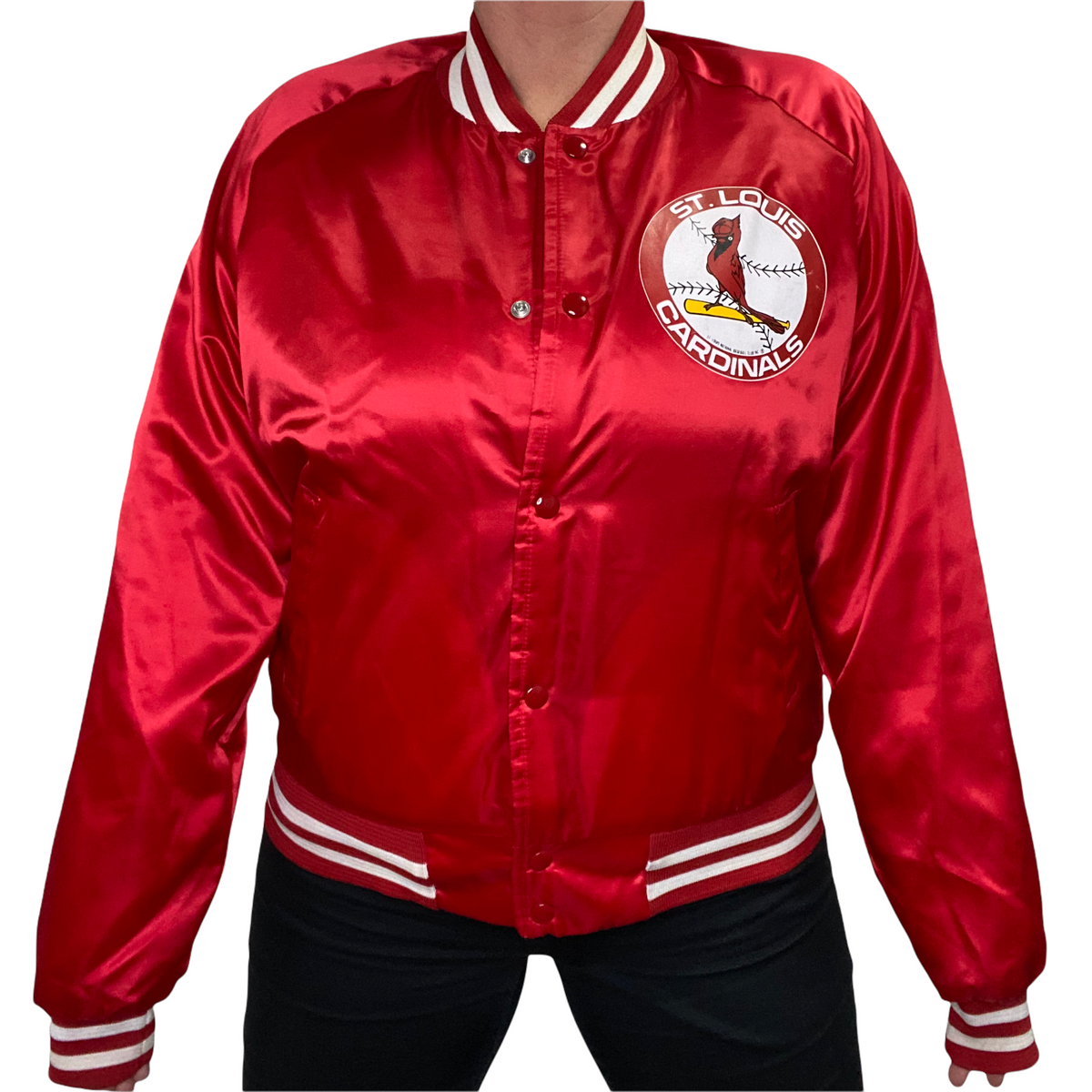 St Louis Cardinals Satin Bomber Starter Jacket Vintage