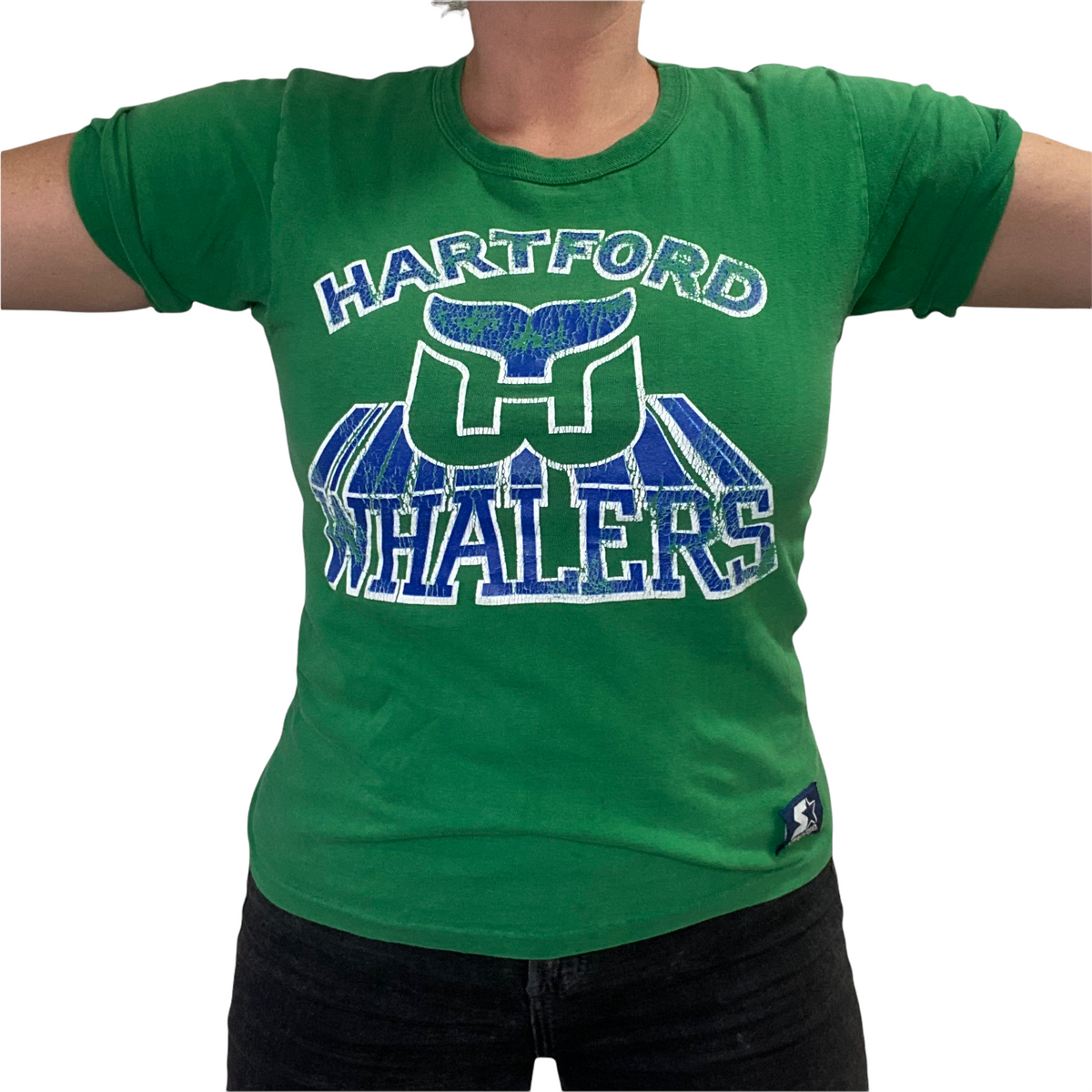 Gildan Hartford Whalers Logo T-Shirt White 2XL