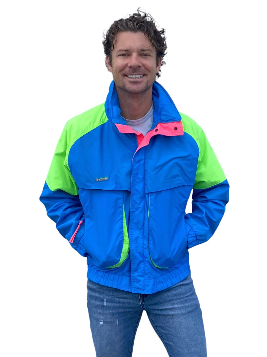 Vintage 90s Neon Ski Snow Jacket from Columbia - Size Men's Medium