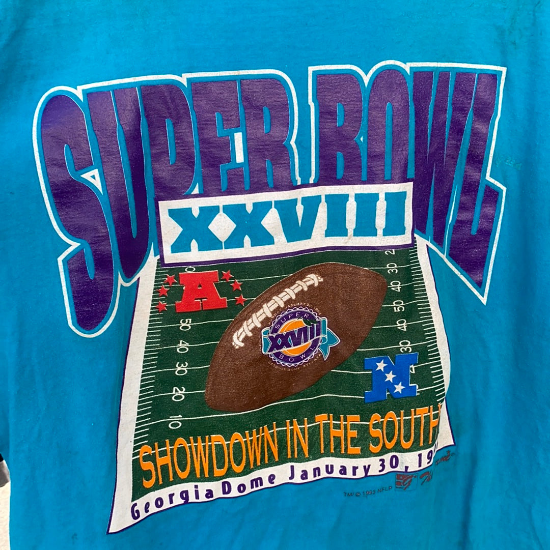 Vintage 1993/1994 Super Bowl XXVIII Showdown in the South TSHIRT - L –  Rad Max Vintage