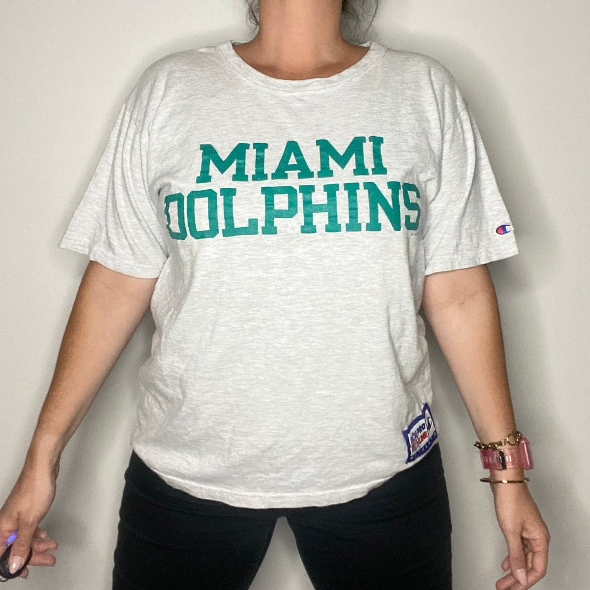 Miami Dolphins Logo '80s Vintage Champion T-Shirt by Champion