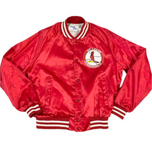 Load image into Gallery viewer, Vintage 1980s St Louis STL Cardinals Chalk Line Satin Bomber Jacket - L
