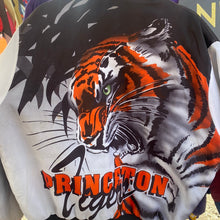 Load image into Gallery viewer, Vintage 1980s Princeton University Tigers Chalk Line Satin Bomber Jacket FANIMATION - XL