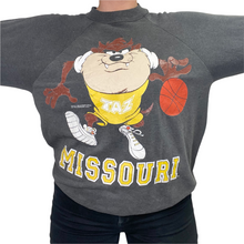 Load image into Gallery viewer, Vintage 1996 University of Missouri Mizzou Basketball x Tasmanian Devil Crew - L