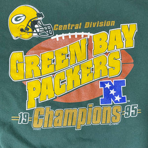 Vintage 1995 Green Bay GB Packers Central Division Champions Crew - XXL