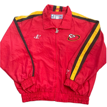 Load image into Gallery viewer, Vintage 1990s Kansas City KC Chiefs Full Zip Windbreaker Jacket - L