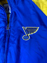 Load image into Gallery viewer, Vintage 1990s St Louis Blues Logo 7 Full Zip Puffer Jacket with Hood - XL