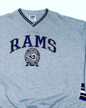 Load image into Gallery viewer, Vintage 1990s St Louis Rams Ringer Crew from Lee Sport - Size XXL
