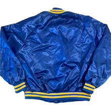 Load image into Gallery viewer, Vintage 80s Los Angeles LA Rams Chalk Line Satin Bomber Jacket - Size Large-XL