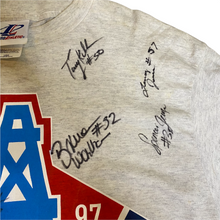Load image into Gallery viewer, Vintage 1997 Tennessee Oilers Inaugural Season TSHIRT with Autographs - L/XL