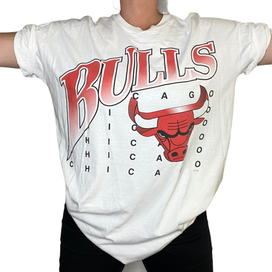 Vintage 1990s Chicago Bulls White TSHIRT - XL