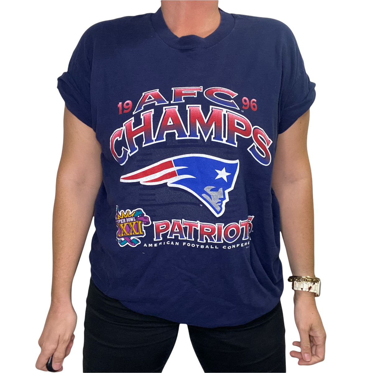 Vintage 1997 New England Patriots AFC Champions T Shirt