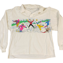 Load image into Gallery viewer, Vintage 1980s Neon Ski Collared Sweatshirt from Chet's Head Turner - M