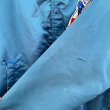 Load image into Gallery viewer, Vintage 1980s New England Patriots Old Logo Chalk Line Satin Bomber Jacket SPELL OUT - L