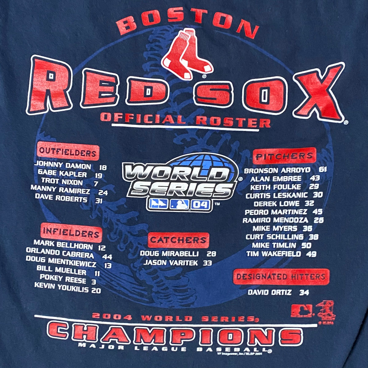 2004 Boston Red Sox World Series T-Shirt Size M – Vintage-Streetwear-Archive
