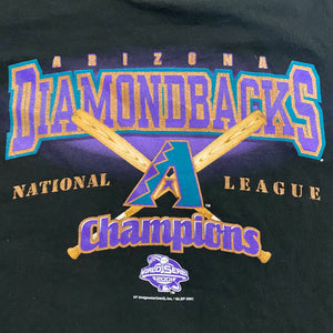 Vintage 2001 Arizona Diamondbacks Original Logo National League Champions TSHIRT - XL