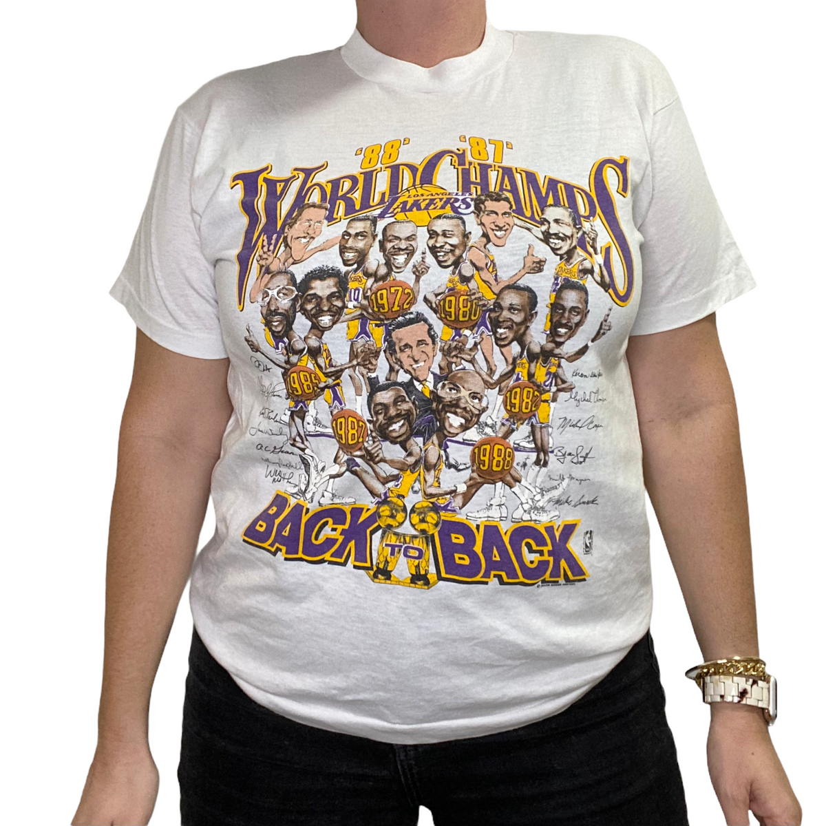 88 Back To Back World Champion LA Lakers Tshirt Sweatshirt Hoodie