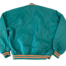 Load image into Gallery viewer, Vintage 1989s Miami Dolphins Chalk Line Satin Bomber Jacket - XL