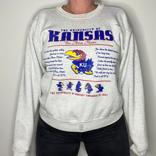 Load image into Gallery viewer, Vintage 1990s University of Kansas Jayhawks Alma Mater Crew - L