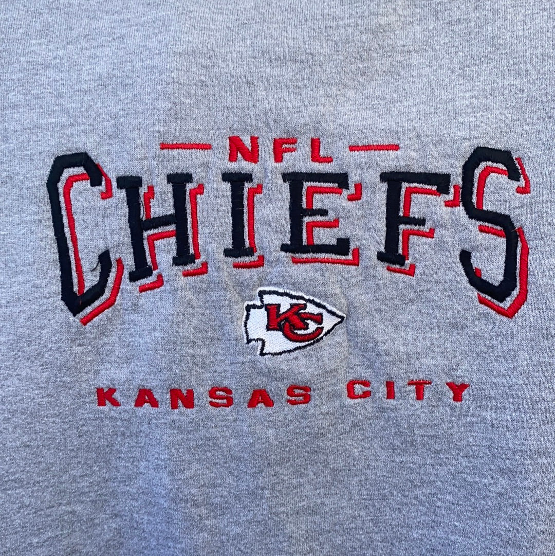 Vintage 1990s Kansas City KC Chiefs Full Zip Windbreaker Jacket - L
