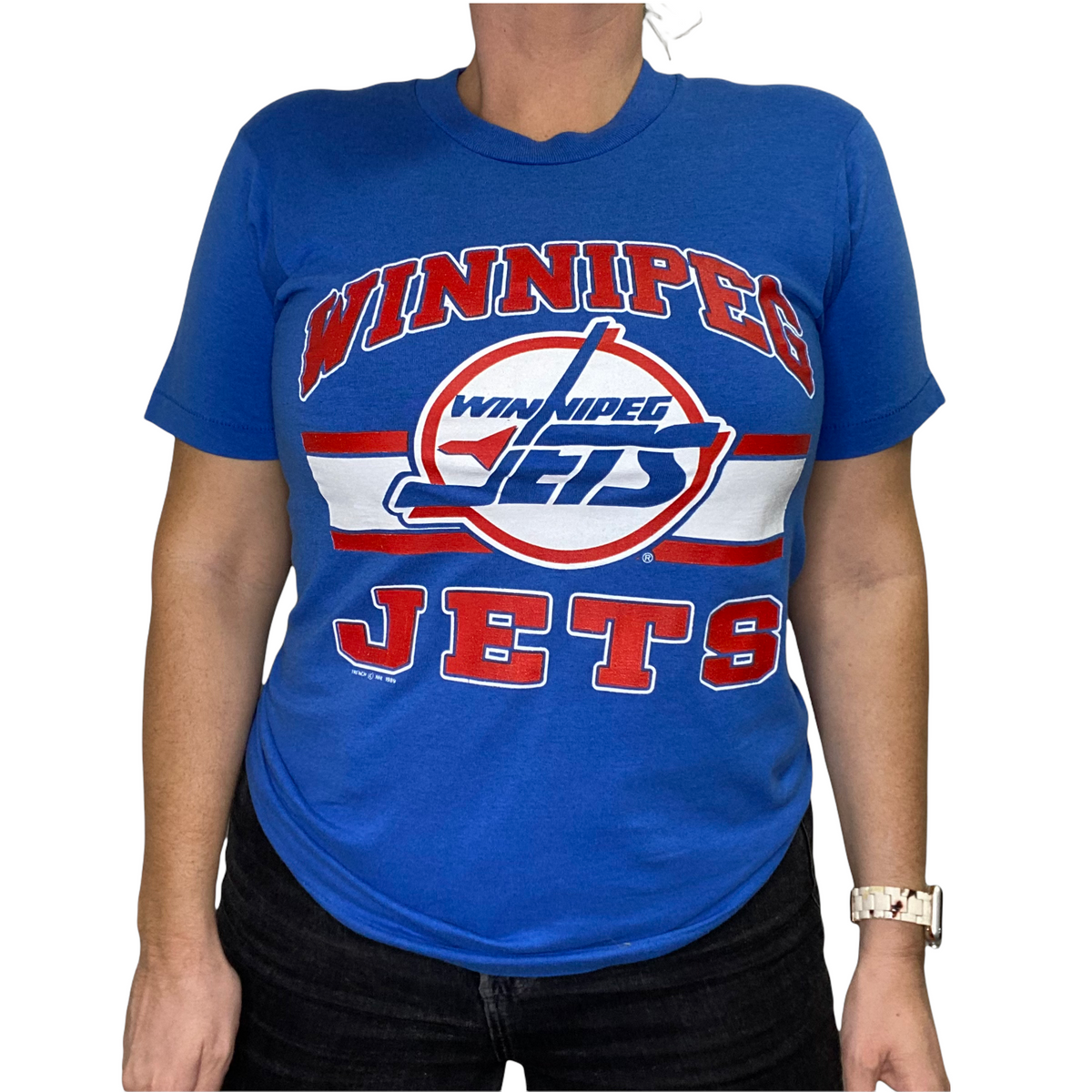 Vintage winnipeg jets sales shirt
