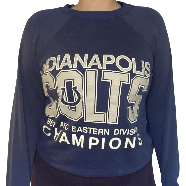 Vintage Indianapolis Colts sweatshirt, NFL blue graphic crewneck