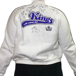 Vintage 2003 Los Angeles LA Kings Zip Up Sweatshirt with AUTOGRAPHS! - Youth Large / Adult Small