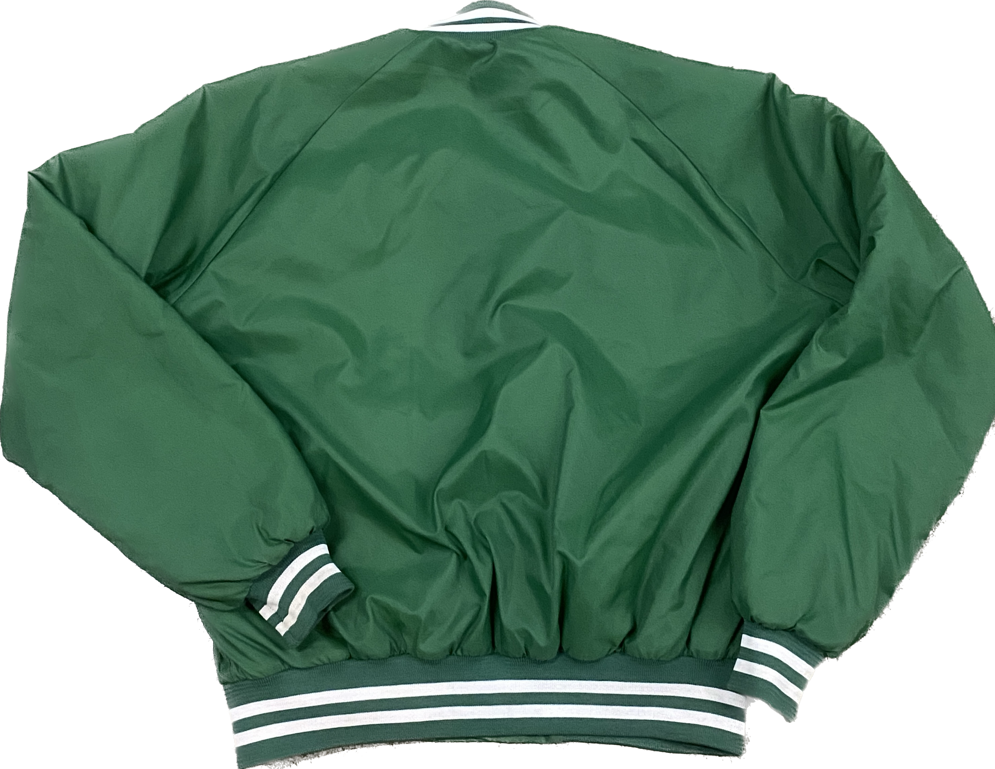 Men's - Vintage College Varsity Bomber Jacket in Emerald Green