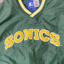 Load image into Gallery viewer, Vintage 1975-1993 Seattle SuperSonics Pullover Warmup Starter Jacket - XXL