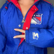 Load image into Gallery viewer, Vintage 1990s New York NY Rangers Full Zip Puffer Starter Jacket - M/L