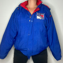 Load image into Gallery viewer, Vintage 1990s New York NY Rangers Full Zip Puffer Starter Jacket - M/L