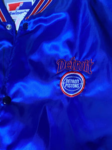 Vintage Detroit Pistons Swingster Satin Bomber Jacket - XL