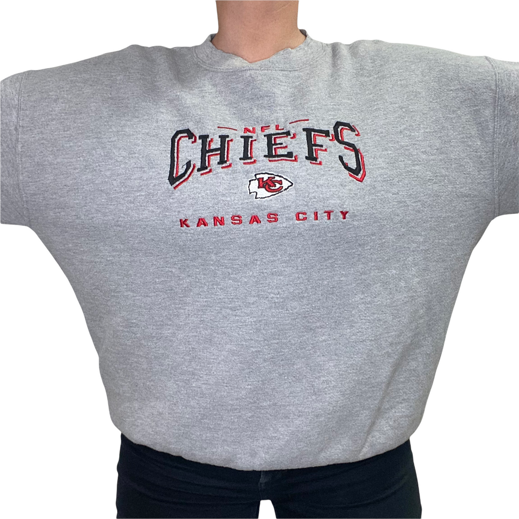 Vintage 1990s Kansas City KC Chiefs Embroidered Crew - XL