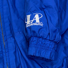 Load image into Gallery viewer, Vintage 90s Los Angeles LA Rams Logo Athletic Sharktooth Full Zip Puffer Jacket - Size Extra Large