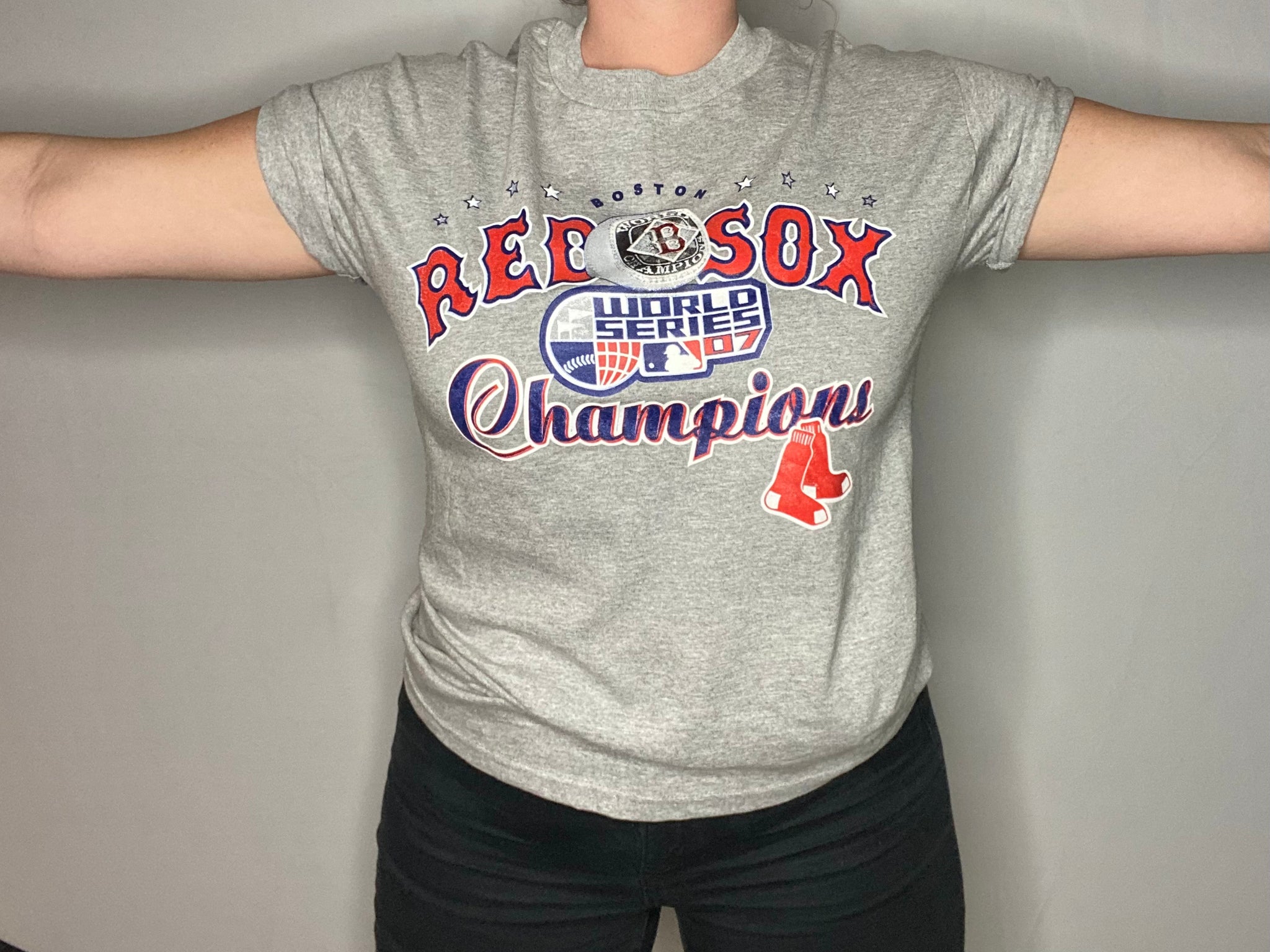 Vintage ish 2007 Boston Red Sox World Series Champions TSHIRT - M – Rad Max  Vintage