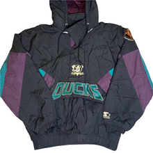 Load image into Gallery viewer, Vintage 90s Mighty Ducks of Anaheim Kangaroo Style Starter Jacket Puffer - L
