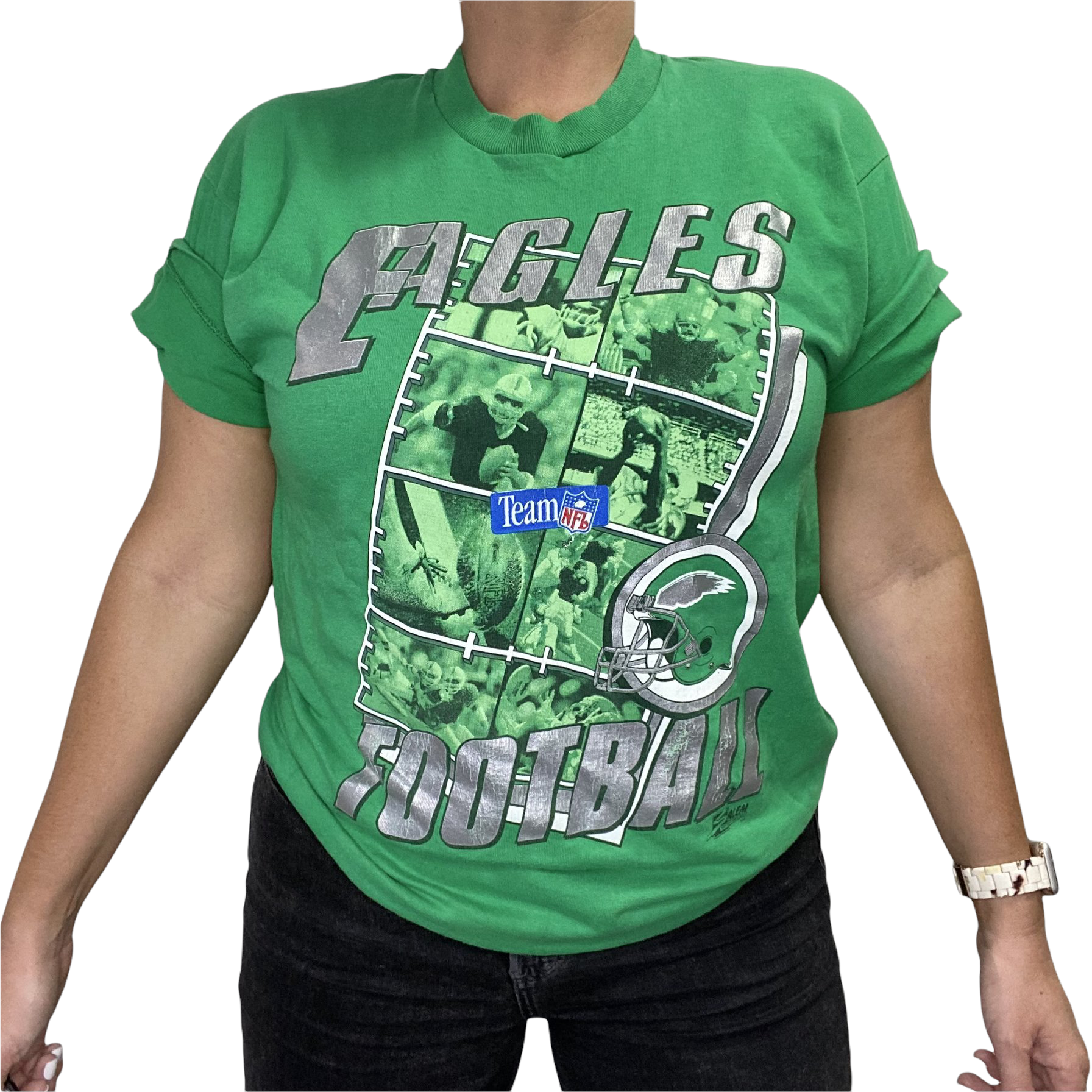 Vintage 1991 Philadelphia Eagles Old Logo TSHIRT M L Rad Max