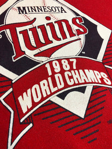 Vintage 1987 Minnesota Twins World Champs Trench Crewneck - M