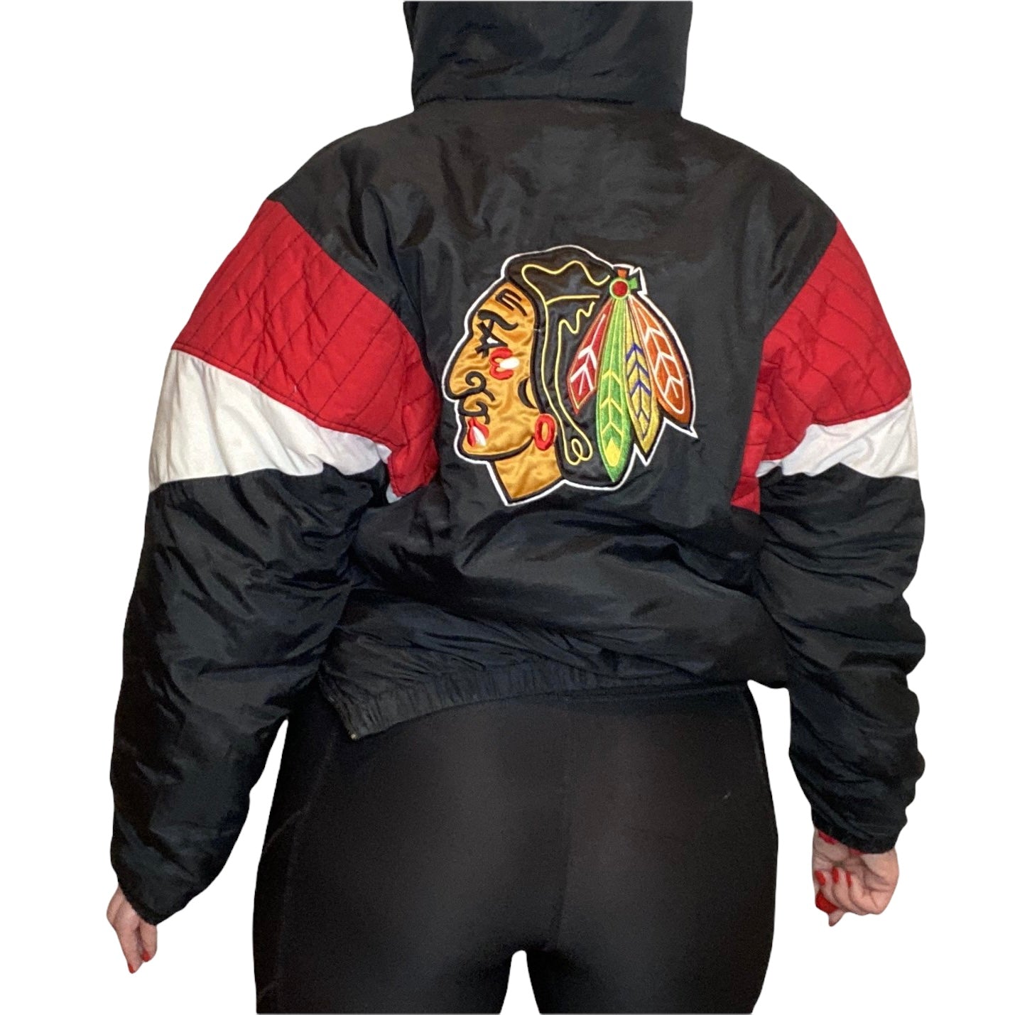 Vintage 1980s Starter Chicago Blackhawks NHL Jersey Sweatshirt 